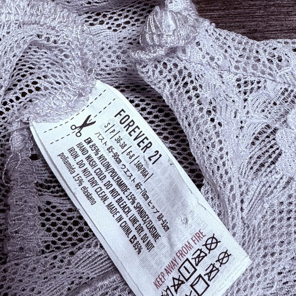 Floral Sheer Mesh Lace Top Small Fairy Y2K Coquette Layering Soft Girl Romantic - Picture 9 of 10